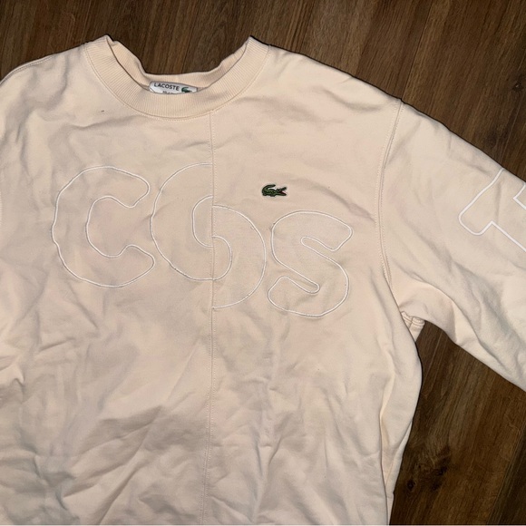 Lacoste Men's Light Cream Crewneck Sweater - Picture 3 of 5